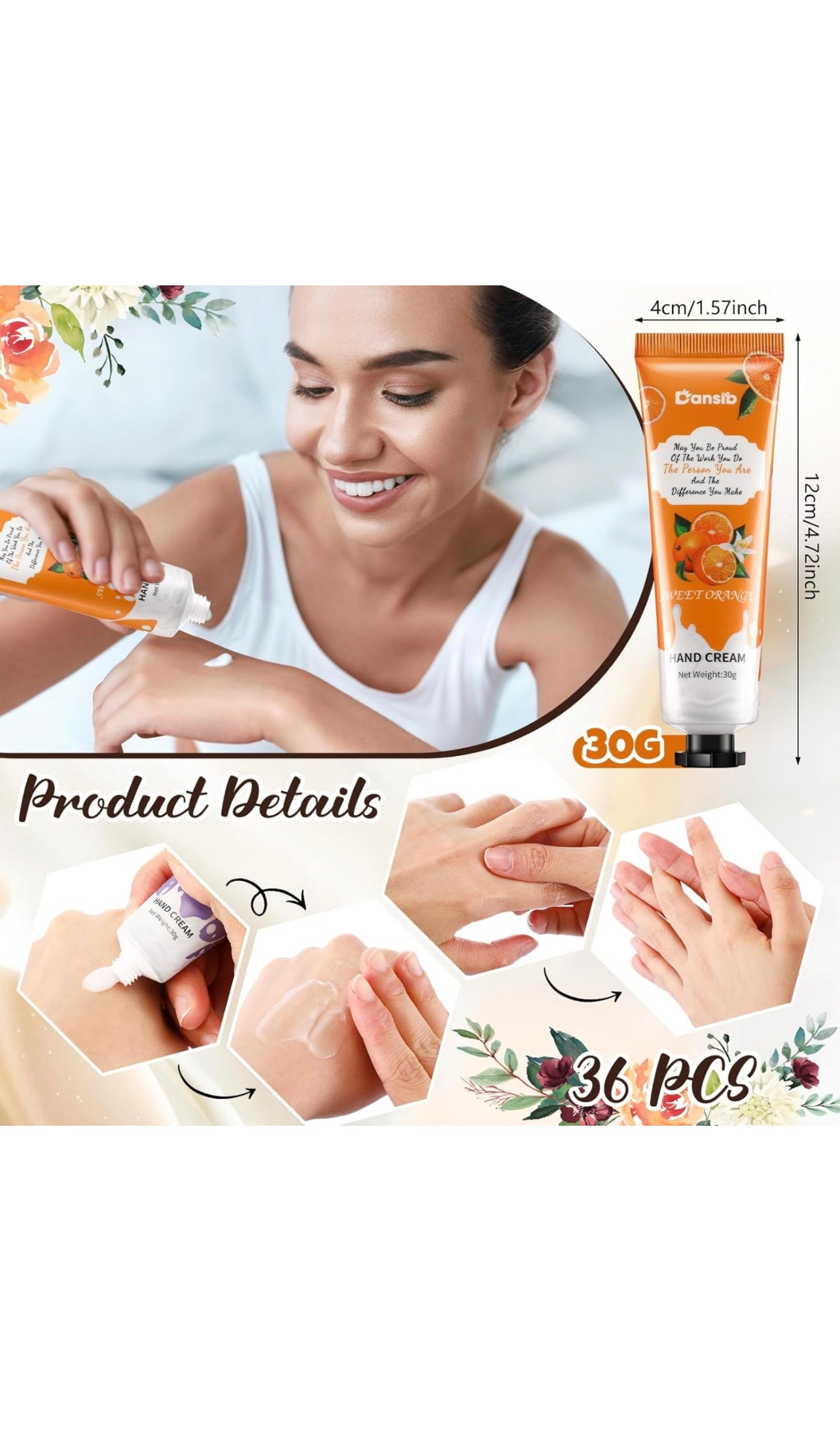 Employee Appreciation Hand Cream Gifts Set May You Be -6 Flavors(36 Pcs)
