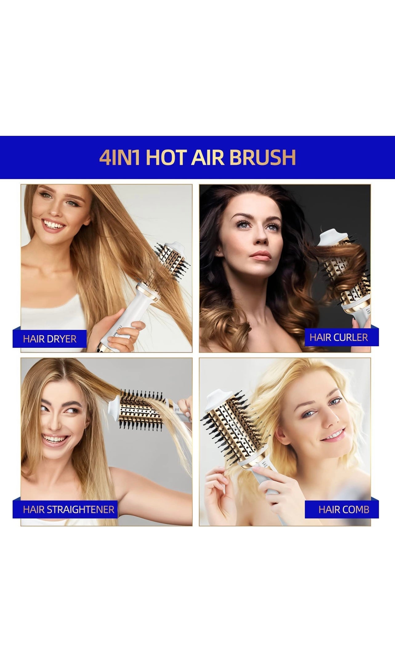 Plavogue Hair Dryer Brush,Dual Voltage Blow Dryer Brush Volumizer