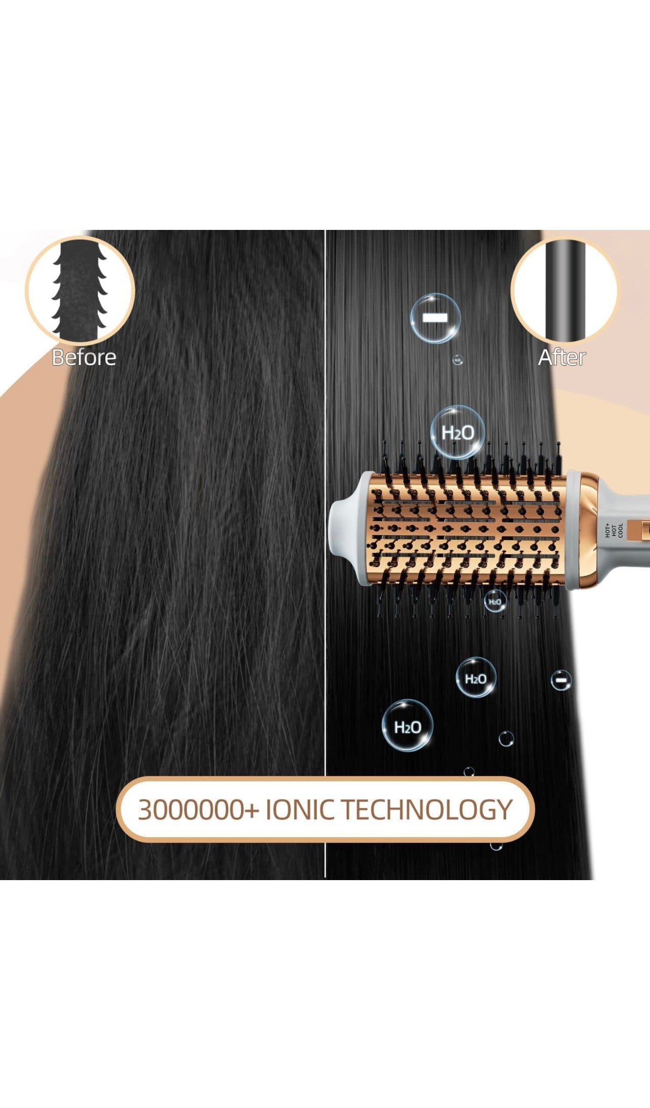 Plavogue Hair Dryer Brush,Dual Voltage Blow Dryer Brush Volumizer